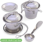 Silver - Medium Tea Infuser + Large Tea Infuser - Image 6