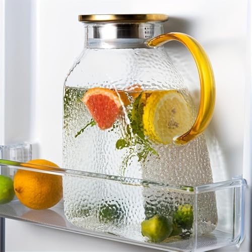 Water Pitcher 1.8L Glass Water Pitcher with Lid and Spray Nozzle Featuring Handle for Refrigerator Suitable for Hot/Cold Water Ice Tea Juice Water Jug - Image 6