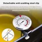 19.6" Long Stem Deep Fry Thermometer with Pot Clip, Mechanical Oil Temperature Gauge, 2.08" Dial Meat, Instant Read, 50-554℉ Range, for Deep Fry, Turkey, Grill - Image 5