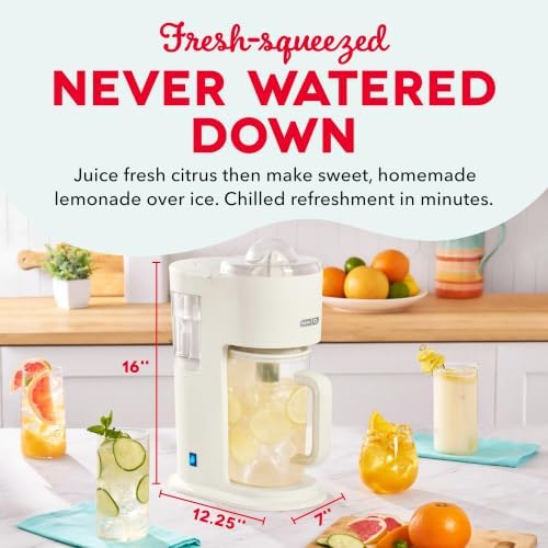 Dash Summer Sippers™ Lemonade Maker & Electric Citrus Juicer - Dissolves Sugar, Juices Over Ice - Lemon Squeezer Machine - Make Fresh Orange & Lemon Juice - Two 32oz Pitchers & Infuser Cylinders - Image 2