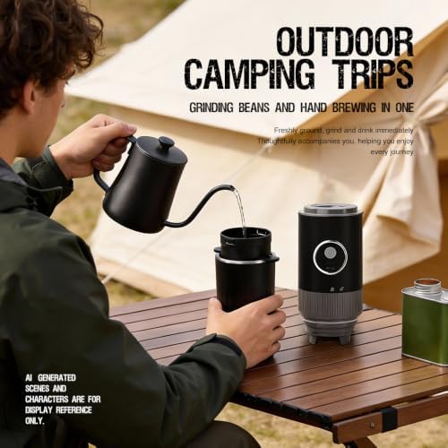 Portable All-in-One American Coffee Maker with Electric Grinder - Image 2