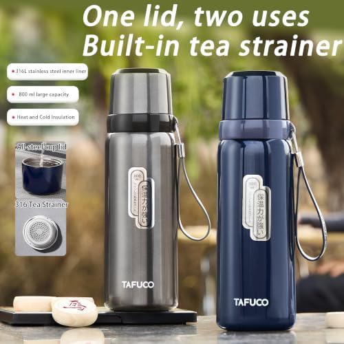 TAFUCO 27oz Insulated Water Bottle, 316L Stainless Steel, Tea Infuser - Image 2
