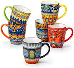 vancasso KRVI Ceramic Coffee Mugs, Set of 6, 12 oz by vancasso