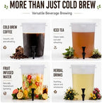 5.8 Gallon Cold Brew Coffee Maker Low Acid Commercial Cold Brew System Set with Dual Filtration Large Bucket with Spigot, 20 Filter Paper, 1 Cotton Filter Bag & Stainless Steel Holder - Image 6