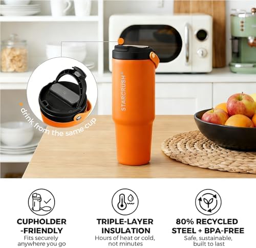 Portable Electric Espresso Maker, 30oz Insulated Stainless Steel Extraction Coffee Cup,Fast Brew with Pressure, Rechargeable, Leak Proof, BPA Free, Ideal for Travel,Commute and Office - Image 4
