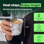 Kalmateh Heat Resistant Espresso Cups Set of 4 – Double Wall Insulated Stainless Steel Espresso Cup Set – Unbreakable 2.7oz / 80ml Demitasse Coffee Cups - Image 3