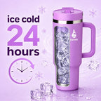 Farsea 40oz Insulated Stainless Steel Travel Tumbler with Handle & Straw - Image 6