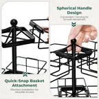 EsLuker.ly Tea Bag Holder Organizer for Counter, 3 Tier Metal Black - Image 4