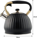 Stovetop Teapot For Home And Restaurant 3.5L Whistling Kettle For Gas Stove Stainless Steel Whistle Tea Water Bottle Pot Pumpkin Shape - Image 2