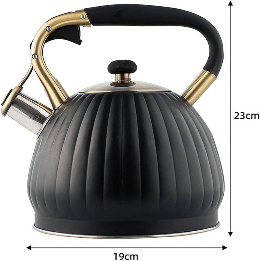 Stovetop Teapot For Home And Restaurant 3.5L Whistling Kettle For Gas Stove Stainless Steel Whistle Tea Water Bottle Pot Pumpkin Shape - Image 2