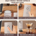 Portable Electric Conical Burr Coffee Grinder, Rechargeable Bean Mills, 38 Adjustable Grind Settings, Compact Travel Grinder for Espresso, Cold Brew, Pour Over - Image 6
