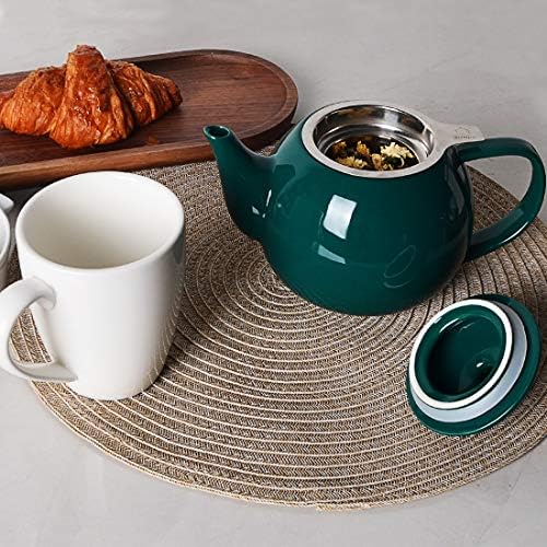 Sweejar Ceramic Tea Pots,30OZ Porcelain Teapot with Infuser(Jade) - Image 4