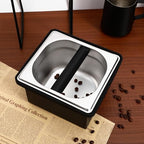 POPETPOP Stainless Steel Coffee Knock Box Bucket with Noise Reduction Base - Image 4