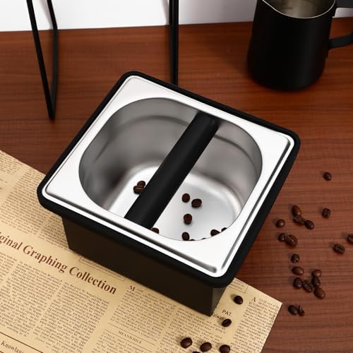 Coffee Knock Box Stainless Steel Bucket Large Capacity Espresso Grounds - Image 5