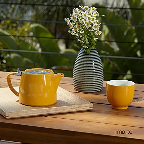 FORLIFE Stump Teapot with SLS Lid and Infuser, 18-Ounce, Mandarin - Image 2