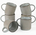 famiware Coffee Mug Set of 6, Star 12 oz Ceramic Mugs Cups Set with Handle by Famiware