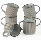 famiware Coffee Mug Set of 6, Star 12 oz Ceramic Mugs Cups Set with Handle by Famiware