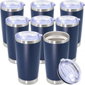20oz Tumbler Stainless Steel Tumbler Coffee Tumbler with Lid Navy, 8P by AUWBON