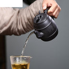 Tea Kettle 420ml Purple Clay Teapot Master Handmade Dragon Pot Raw Ore Black Mud Kettle with Infuser Zisha Teaset Ceramic Tea Infuser - Image 3