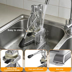 2-in-1 Commercial Manual Juicer & French Fry Cutter, Heavy Duty Cast Aluminum Citrus Press and Vegetable Chopper with 1/4", 3/8" & 1/2" Stainless Steel Blades for Potato, Orange & Lemon - Image 5
