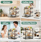 EsLuker.ly Coffee Bar Organizer Station Shelf Mug Holder for Countertop - Image 7