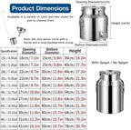304 Stainless Steel Milk Can Milk Bucket,1.32-33 Gal Drink Dispenser Spigot - Image 7