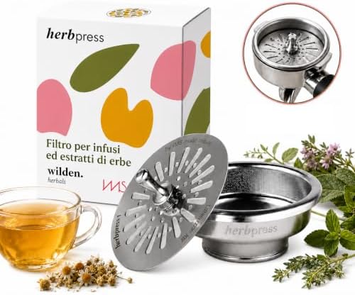 1 | Stainless Steel Infusion Filter with Diffuser – For Herbal Infusions & Extracts Using Espresso Machines, 59 mm Inner Diameter, 70 mm Rim, Compatible with 58/58.4 mm Tampers by HerbPress