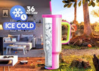 Meoky 50 oz Tumbler with Handle, Tumbler with Lid and Straw, Insulated Stainless Steel Travel Mug, 100% Leak-proof, Keeps Cold for 36 Hours or Hot for 12 Hours (Carnival) - Image 2