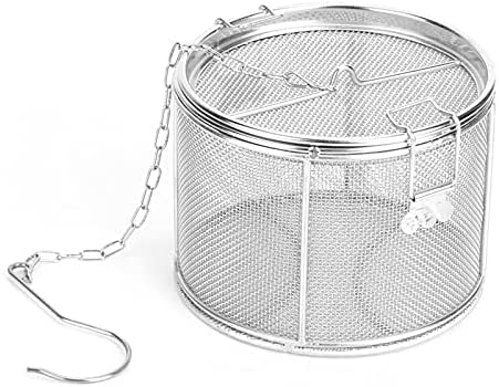 Stainless Steel Spice Seasoning Strainer Tea Ball Strainer Soup Seasonings Seperation Basket Spice Filter Kitchen Tools(14 * 10cm) by Tyenaza