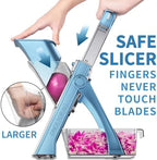ONCE FOR ALL Upgrade Safe Mandoline Slicer Plus, Bigger Size, SkyBlue - Image 2
