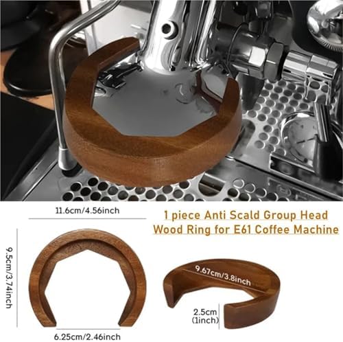 Steel E61 Group Head Hollow Out 58MM Bottomless Portafilter With Filter Basket,Compatible For EXPOBAR，Compatible For ROCKET, E61 Espresso Machine(Group Head Ring) - Image 2