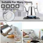 Premium Gooseneck Stainless Steel Tea Kettle - 1L Capacity for Perfect Pour Over Coffee & Tea, Ideal for Home, Office & Camping(OneColor,1.1 Quart) - Image 4