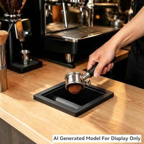 Antrader Espresso Coffee Ground Knock Box Chute,Bottomless Coffee Knock Box - Image 4