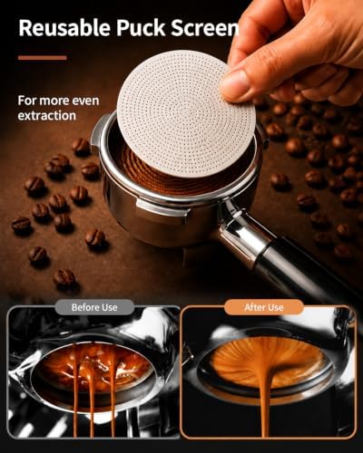 51mm Espresso Accessories Kit with Spring Loaded Tamper, WDT Tool, Magnetic Dosing Funnel, Puck Screen & Silicone Mat - 5 in 1 Barista Set for 51mm Handdle - Image 5