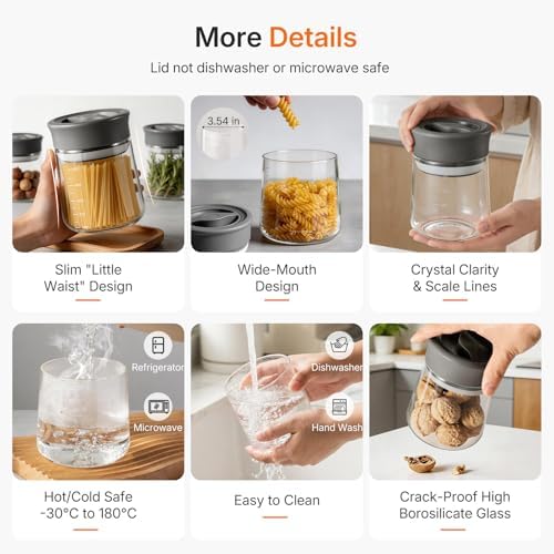 2-Pack 17oz Glass Jar with Airtight Lid, Twist-to-Lock Freshness, Easy Open - Image 5
