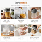2-Pack 17oz Glass Jar with Airtight Lid, Twist-to-Lock Freshness, Easy Open - Image 5