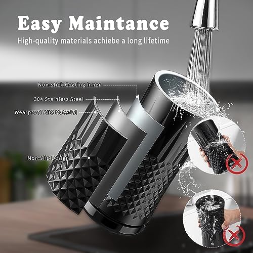VRORFUN Electric Milk Frother and Steamer, 4-in-1 Automatic Milk Frother and Warmer Heater, Hot and Cold Milk Foam Maker for Coffee, Latte, Cappuccino Silent Operation, Black - Image 6