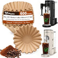 600 Count 1-2 Cup Small Coffee Filters, Natural Unbleached Basket Paper Filters Compatible with 155 Size pour over drippers & Single Serve Coffee Makers by Unknown