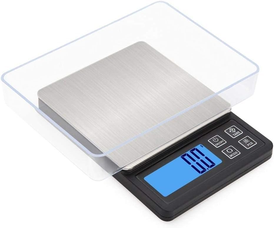 Kitchen Food Scales Kitchen Weighing 600G 1/3Kg Electronic Scales Pocket Digital Scales Jewellery Kitchen Food Scales Durable(Schwarz 3kg/0.1g) - Image 6