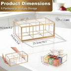 Glass Tea Bag Organizer with Drawer, Clear Teabag Holder Counter - Image 5