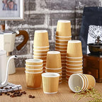 Yaomiao 200 Pcs 4 oz Disposable Espresso Coffee Cups,Kraft Paper Color - Image 3