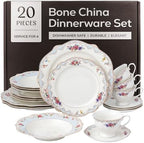 Joseph Sedgh Collection Romantic Bloom Bone China Dinnerware Set, 57-Piece by JosephSedghCollection