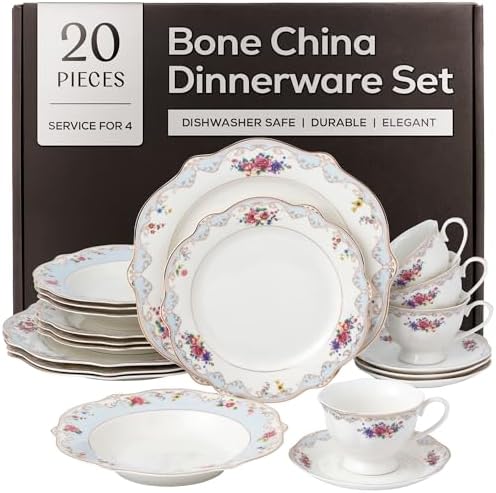Joseph Sedgh Collection Romantic Bloom Bone China Dinnerware Set, 57-Piece by JosephSedghCollection