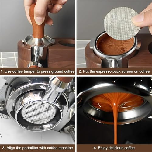 51/53/58mm Stainless Steel Espresso Puck Screen Reusable Coffee Filter Mesh, 1.7mm Thick For E61 & Home Espresso Machines(Combo 3pcs) - Image 5