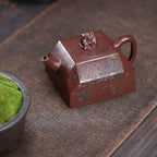 Tea Pots For Loose Tea Household Creative Purple Clay Carved Four-sided Auspicious Beast Teapot Tea Ceremony Tea Art Teapot Tea Infuser Pot - Image 6