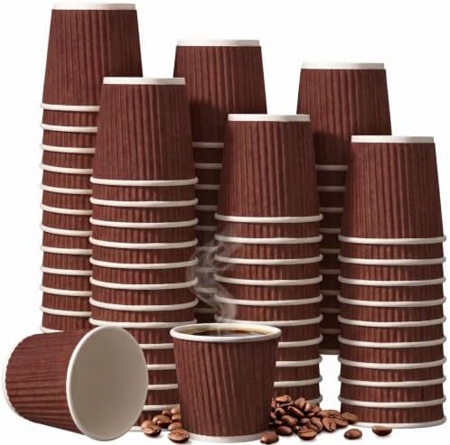Yaomiao 200 Pcs 4 oz Disposable Espresso Coffee Cups, Coffee by Yaomiao