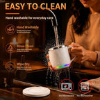 min Ya Temperature Control Smart Mug, 13.5 OZ, 3 Mode RGB LED Display, Self Heating Coffee Mug,Office/Home for Desk, Black - Image 4