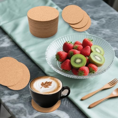 320 Pcs Cork Coasters Bulk 4 Inch Absorbent Cork Coasters DIY Blank Trivets for Dishes,Wine Glass,Kitchen,Office, Home Bar - Image 6