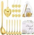uxcell 25 Set Bridal Shower Tea Party Favor for Heart-shaped, Gold by uxcell