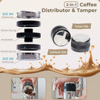 51mm Coffee Distributor and Tamper, Dual Head Espresso Leveler Fits 51mm Portafilter for Barista Express, Stainless Steel Espresso Distribution Tool - Image 3